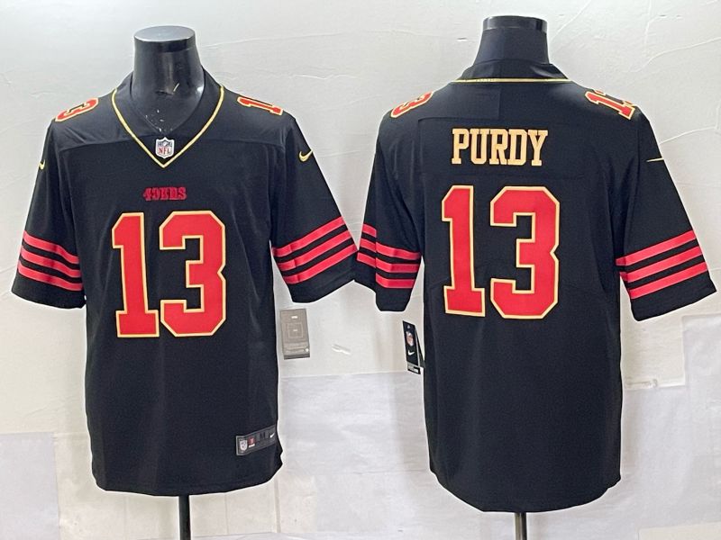 Men 2025 Nike San Francisco 49ers #13 Purdy Black Limited NFL Jersey style 0061